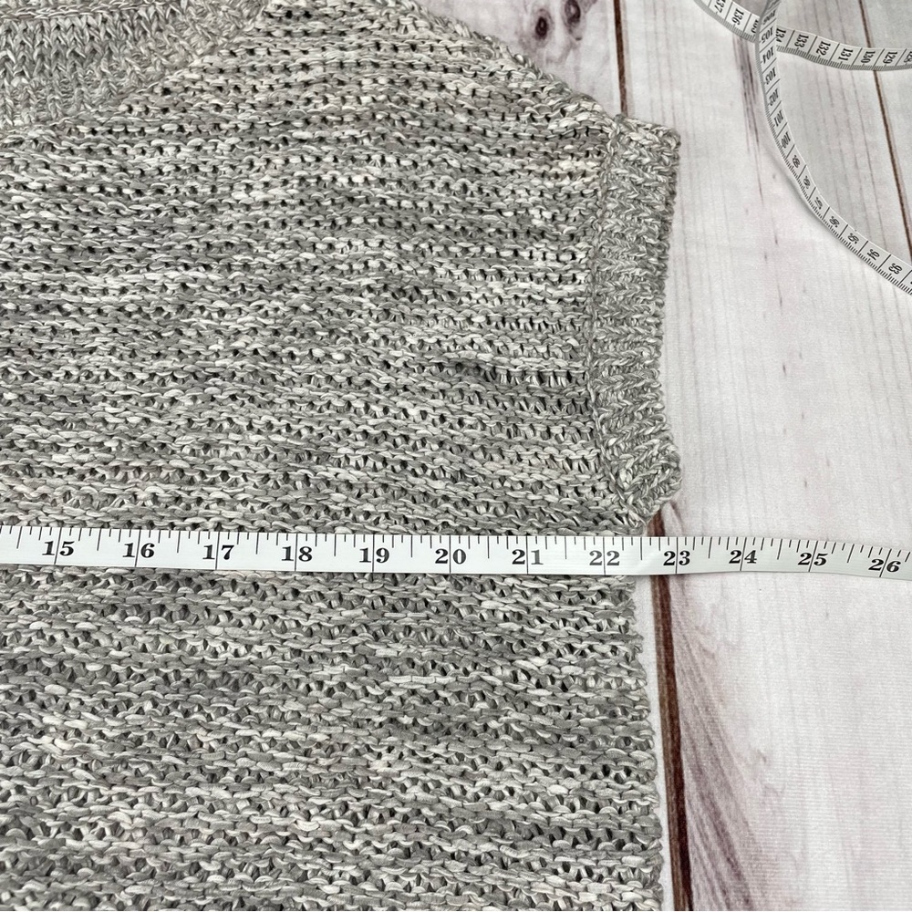 Eileen Fisher Crochet Open Knit Top Women’s M Petite Cap Short Sleeve Cotton EUC - Picture 10 of 13